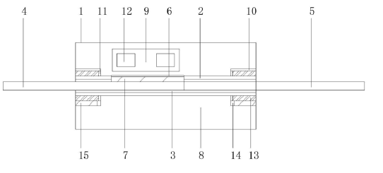 基于硅基熱沉的可調光衰減器剖面圖 - 廣西科毅光通信